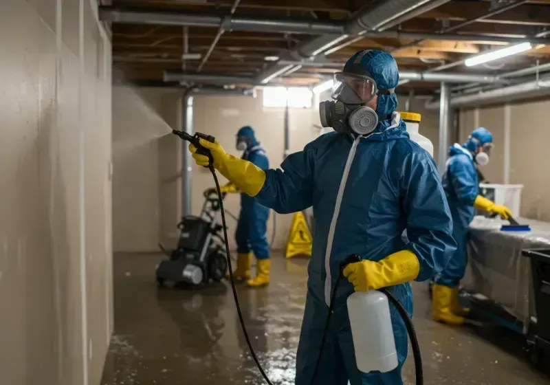 Basement Sanitization and Antimicrobial Treatment process in Roebling, NJ